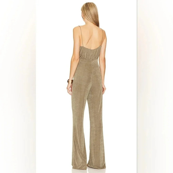 MISHA Moyra Jumpsuit in Khaki Size 4 Party Elegant Wedding Holiday - Picture 3 of 10